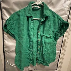 Zara linen blouse